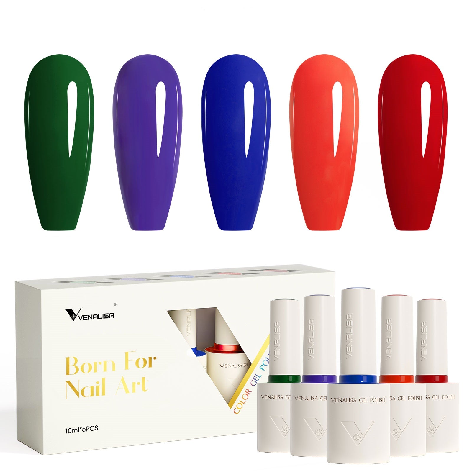 Gothic Garden- 5 Colors Gel Polish Set (With Nail Tips)