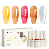 Lunar Honey- 5 Colors Gel Polish Set (With Nail Tips)
