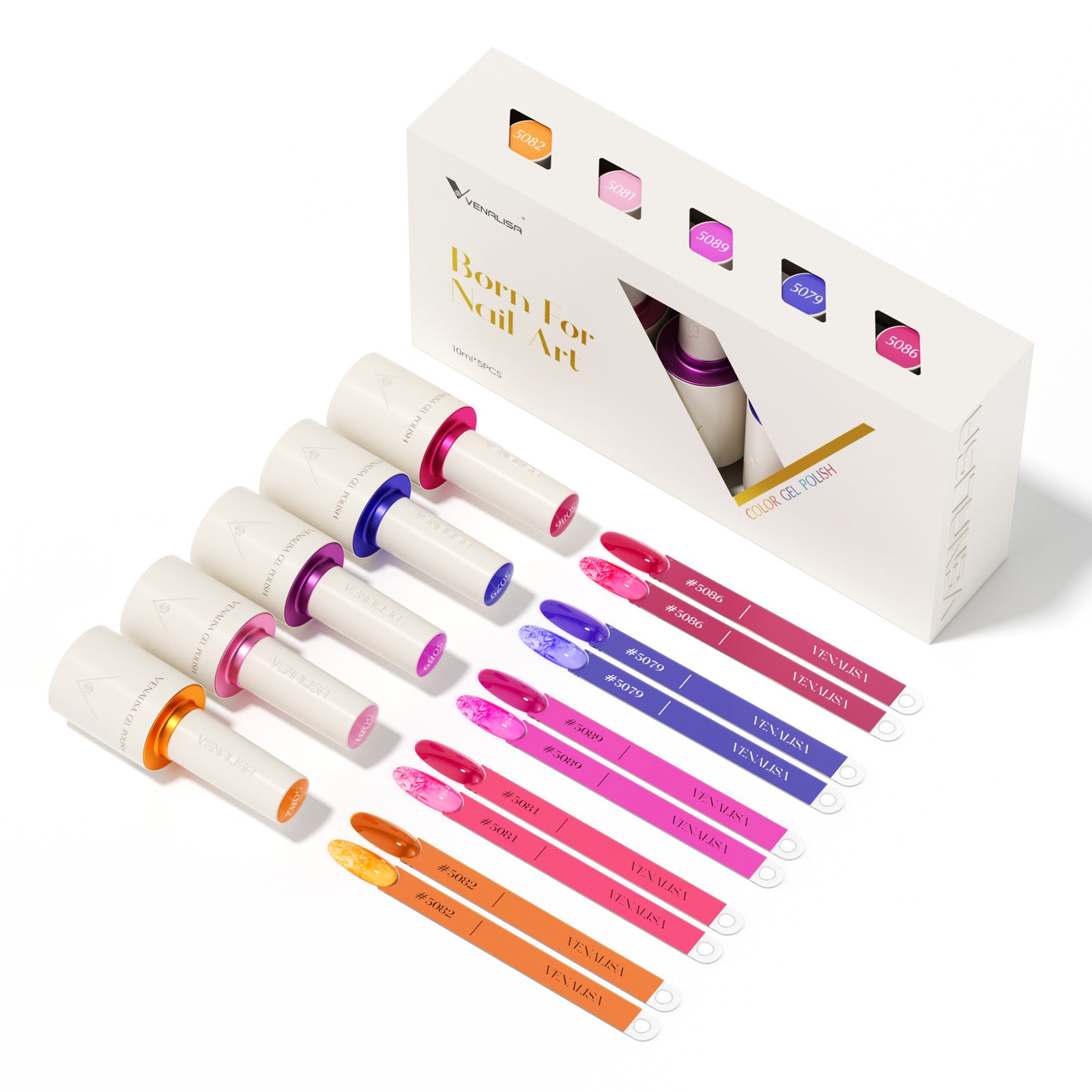 Fairy Drip- 5 Colors Gel Polish Set (With Nail Tips)