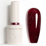 10ML Gel Polish Red Black Glitter Cat Eye
