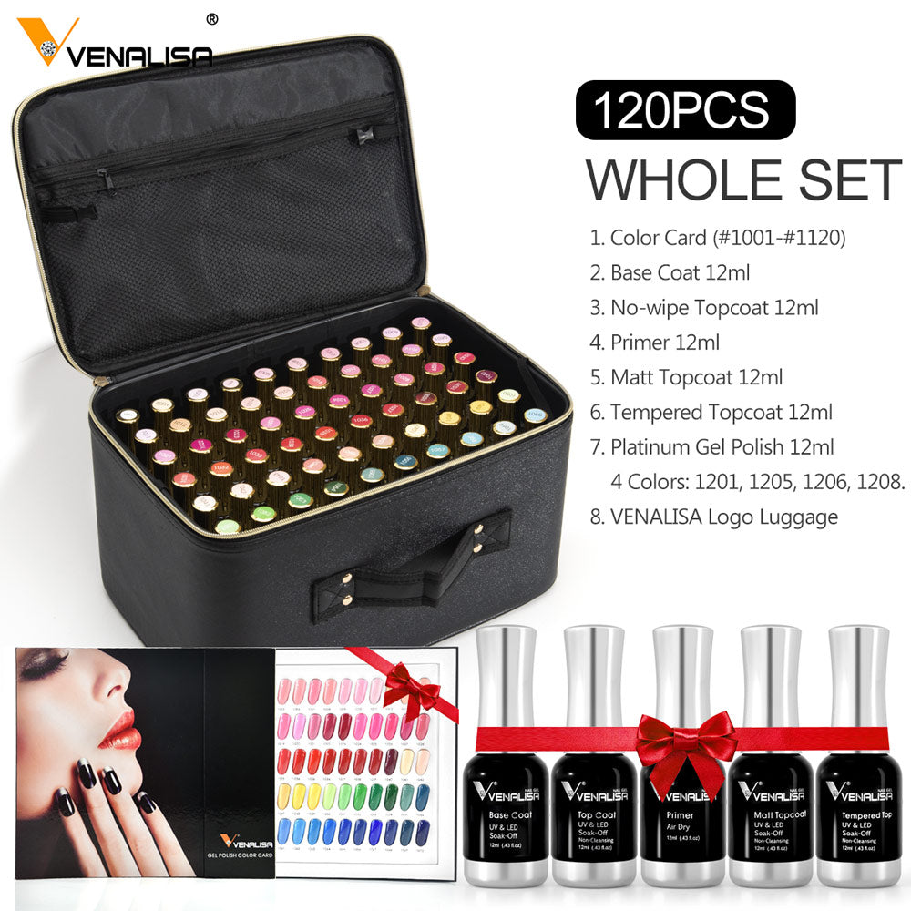 Ensemble complet de 120 flacons de vernis gel