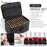 Ensemble complet de 120 flacons de vernis gel