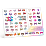 10ML Glitter & Cat Eye Gel 60 Colors Set (With Color Display)