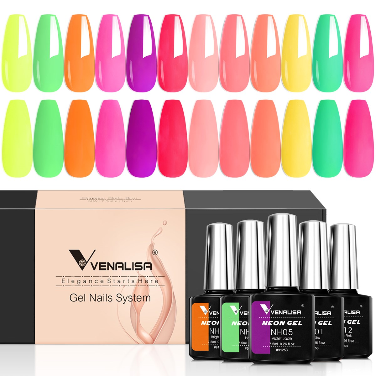 Neon Gel Polish 12 Colors Set