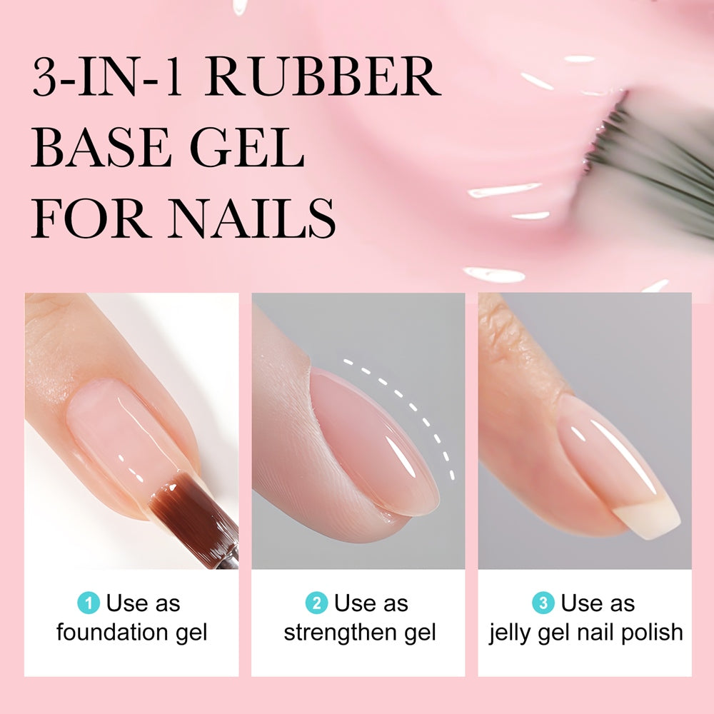 Rubber Base- 6 Colors Gel Polish Set