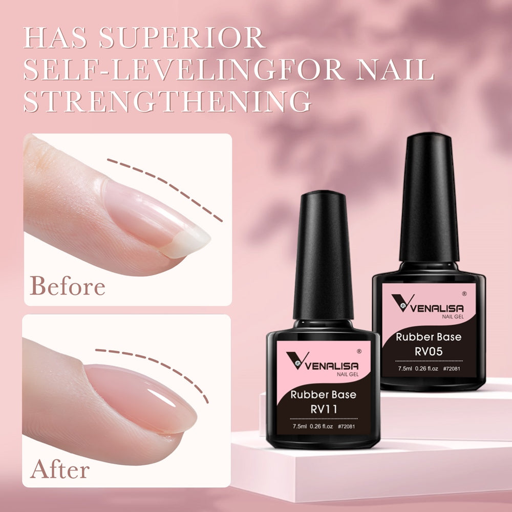 Rubber Base- 6 Colors Gel Polish Set