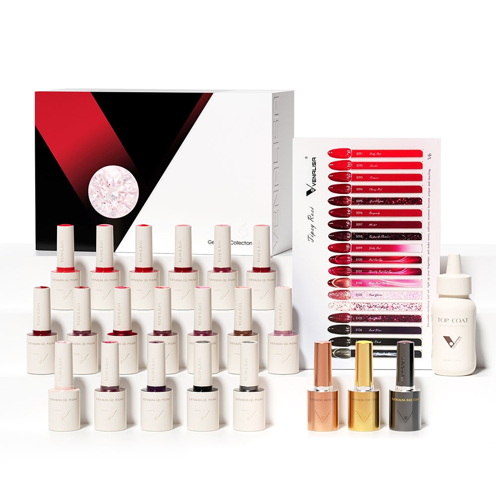 V6 Gel Polish Set 22 Pcs With Color Card