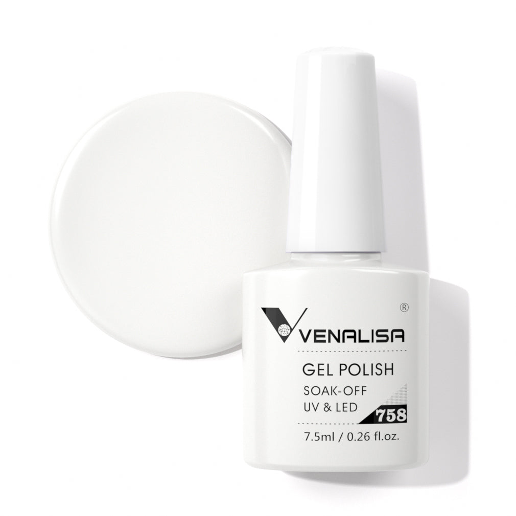 Venalisa white gel polish semi transparent