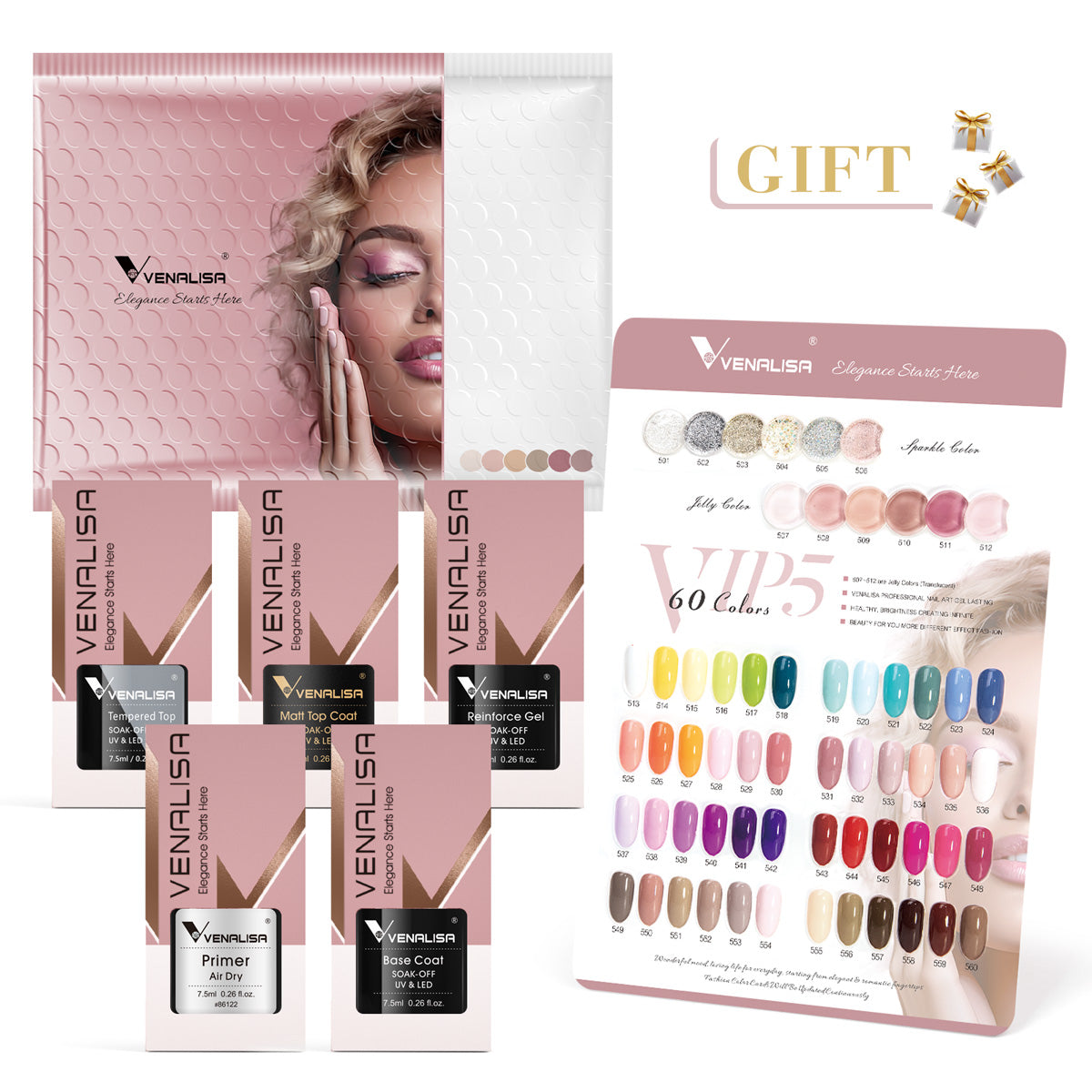 Kit de vernis gel VIP5 60 couleurs