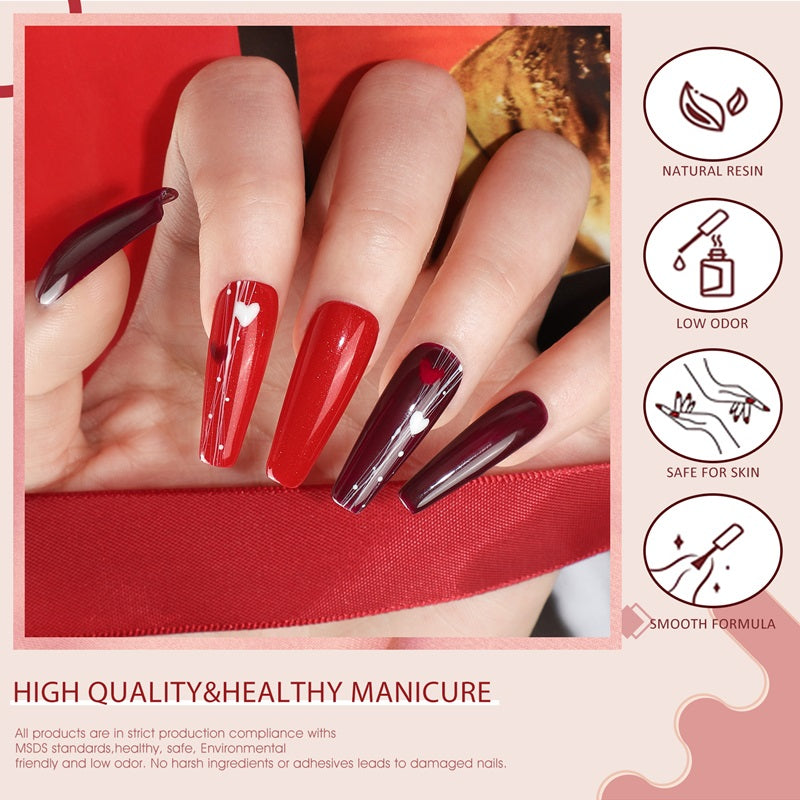 XMAS Red- 6 Colors Gel Polish Set