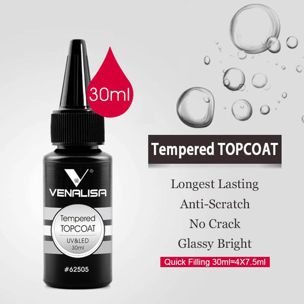 Venalisa Tempered Top Coat 30ml (For Quick Filling)