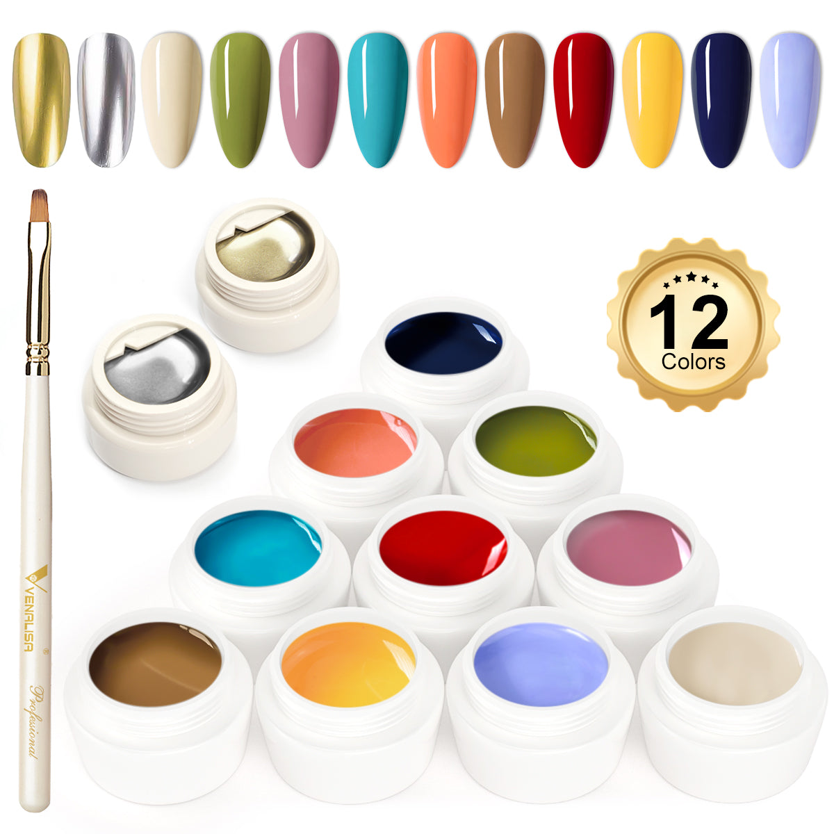 Mirror Silver & Gold Gel 2pcs Set - 10