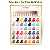 Venalisa color chart for 15ml Gel Polish