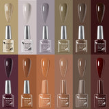 Venalisa nude brown gel nail polish kit 12 colors- 2