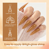 Venalisa nude brown gel nail polish kit 12 colors- 5