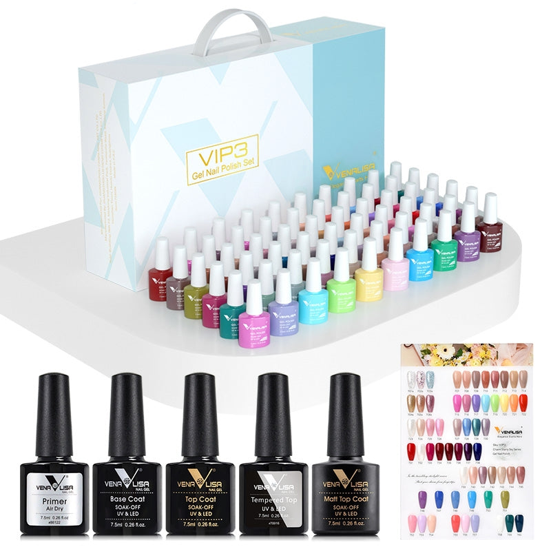 Venalisa VIP3 Nail Gel Polish Whole Set 60 Colors Manicure Kit