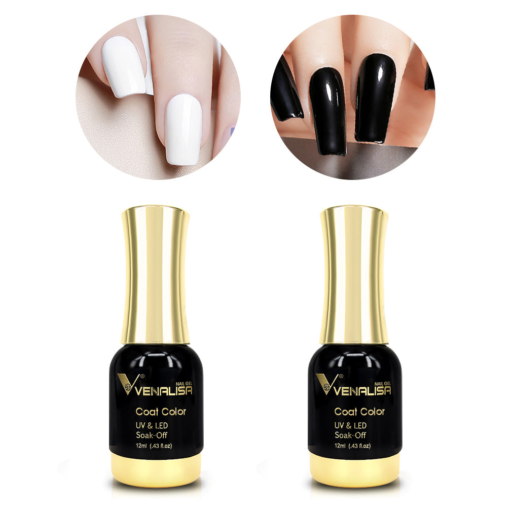 Venalisa Black & White Gel Polish 2 pcs Set- 3