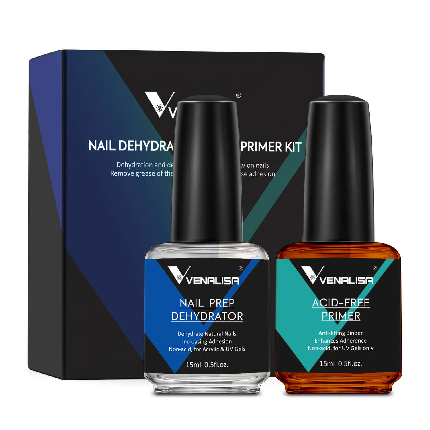 Nail Prep Dehydrator & Acid-free Primer 2 in 1 Kit
