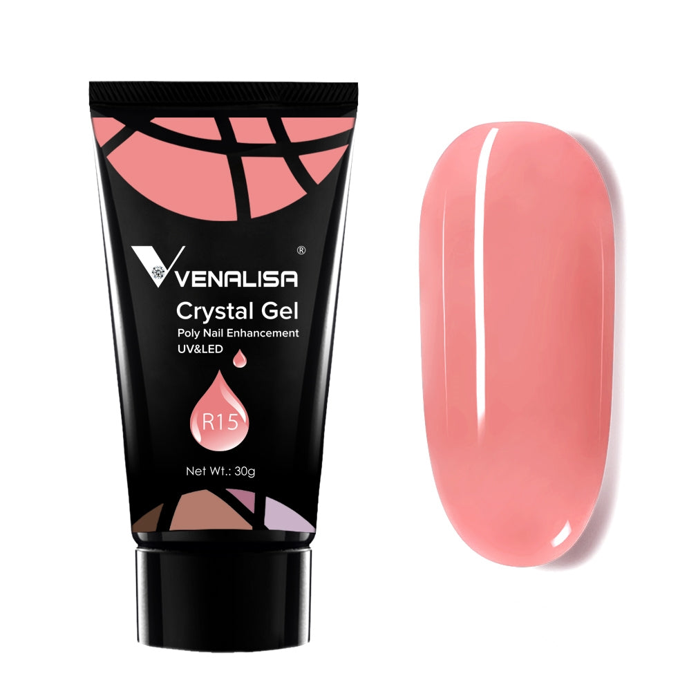 Venalisa Crystal Gel Poly Nail Gel For Nail Extension Color R15