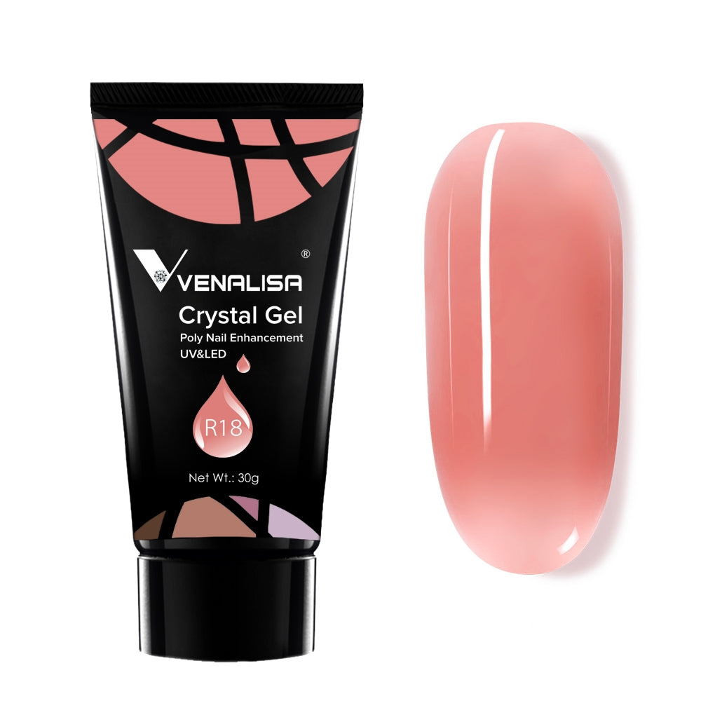 Venalisa Crystal Gel Poly Nail Gel For Nail Extension Color R18