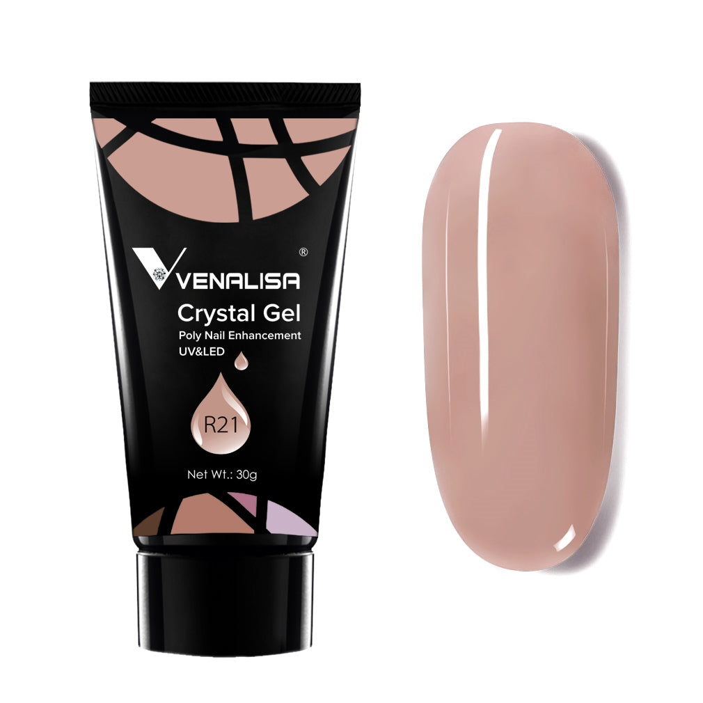 Venalisa Crystal Gel Poly Nail Gel For Nail Extension Color R21