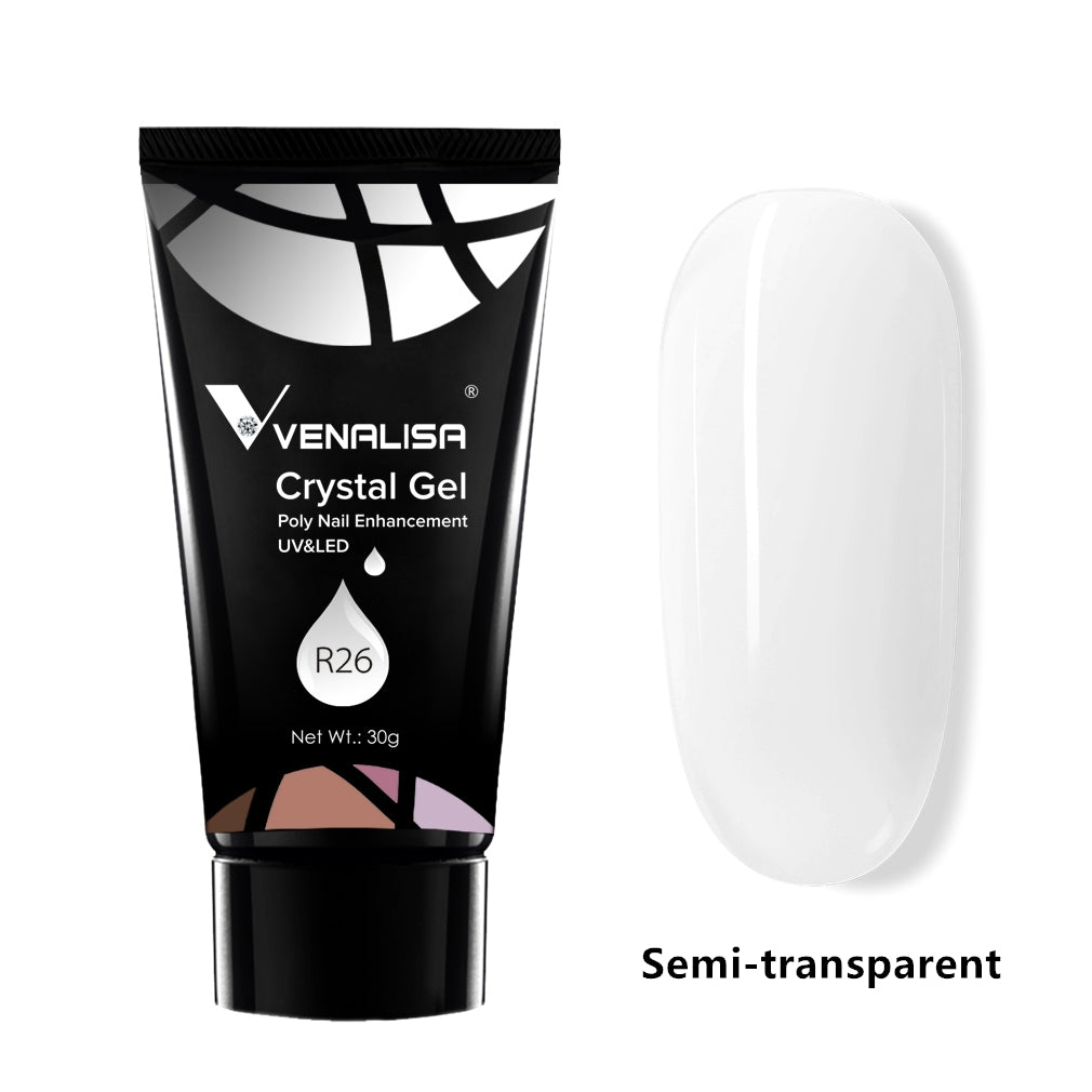 Venalisa Crystal Gel Poly Nail Gel For Nail Extension Color R26