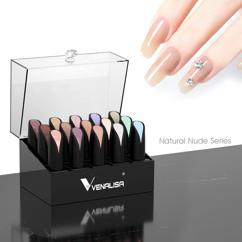 Natural Nude Series Classic Gel Nail Polish Kit 15pcs/ Set