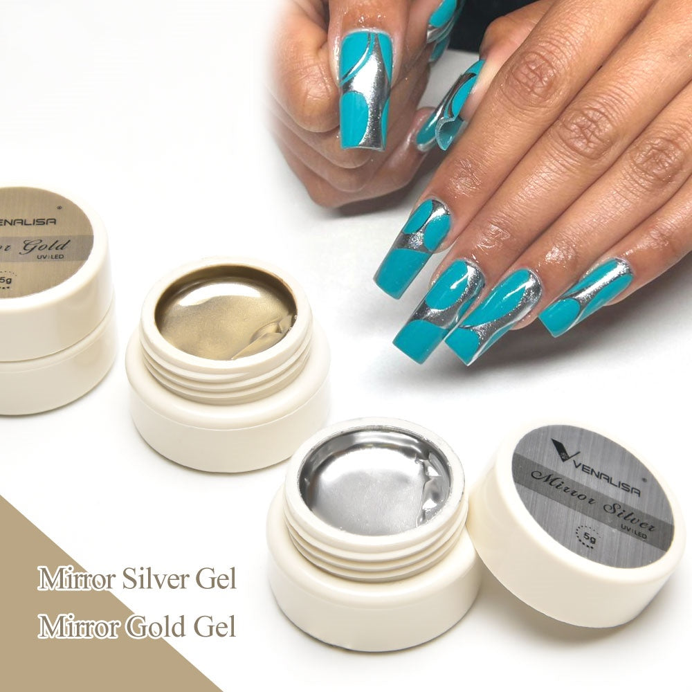 Mirror Silver & Gold Gel 2pcs Set - 7