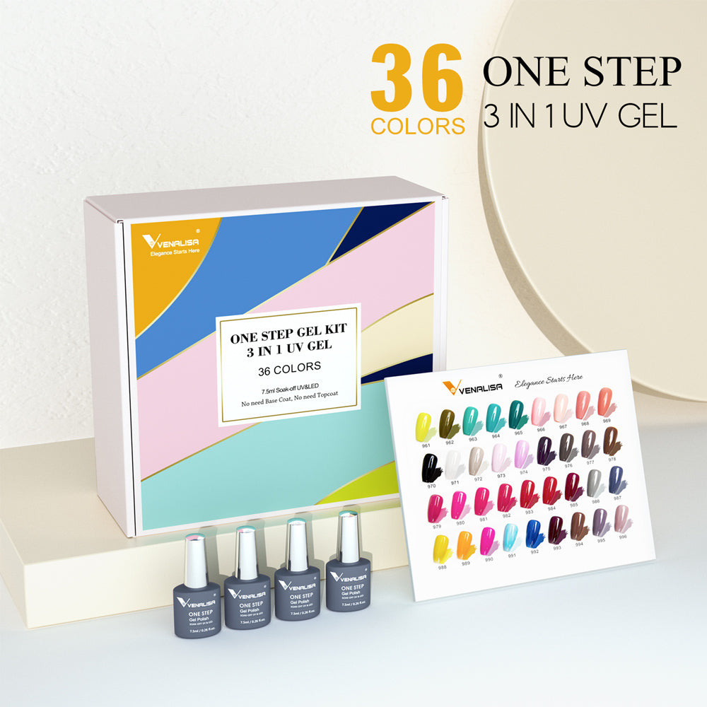 One Step 3 In 1 UV Gel Polish Kit (36 Colors Set)!!!