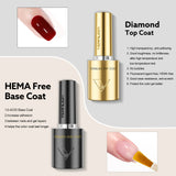 10ML Top & Base Coat Set (2Pcs) TPO Free Hema Free