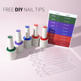 Gothic Garden- Hema Free 5 Colors Gel Polish Set (With Nail Tips)
