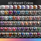 Aurora Cat Eye Glitter Gel Set 60 Colors With Color Display TPO Free Hema Free
