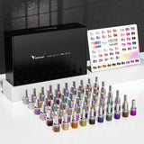 Aurora Cat Eye Glitter Gel Set 60 Colors With Color Display TPO Free Hema Free
