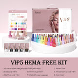 VIP5 Gel Polish Kit 60 Colors Hema Free