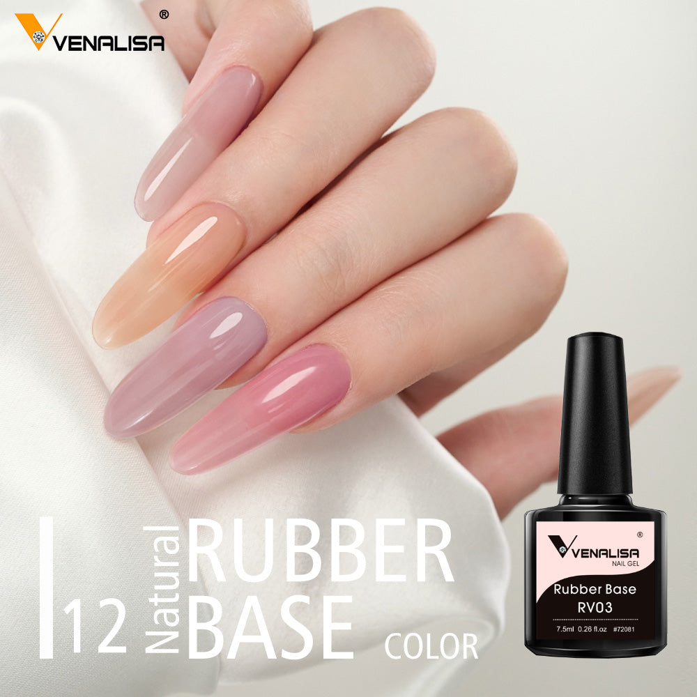 Venalisa Rubber Base Coat 12 Colors Set