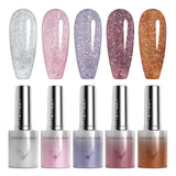 Glitter/ Cat Eye Gel Polish Set TPO Free 5 Colors (10ML)
