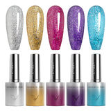 Glitter/ Cat Eye Gel Polish Set TPO Free 5 Colors (10ML)