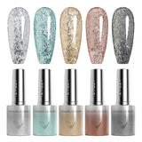 Glitter/ Cat Eye Gel Polish Set TPO Free 5 Colors (10ML)