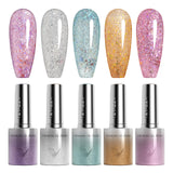 Glitter/ Cat Eye Gel Polish Set TPO Free 5 Colors (10ML)