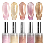 Glitter/ Cat Eye Gel Polish Set TPO Free 5 Colors (10ML)