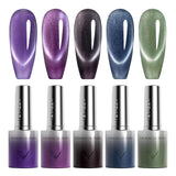 Glitter/ Cat Eye Gel Polish Set TPO Free 5 Colors (10ML)