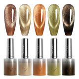 Glitter/ Cat Eye Gel Polish Set TPO Free 5 Colors (10ML)