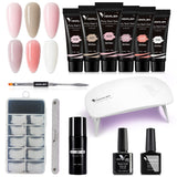 Glitter Nude Color Poly Gel All-in-one Manicure Starter Kit