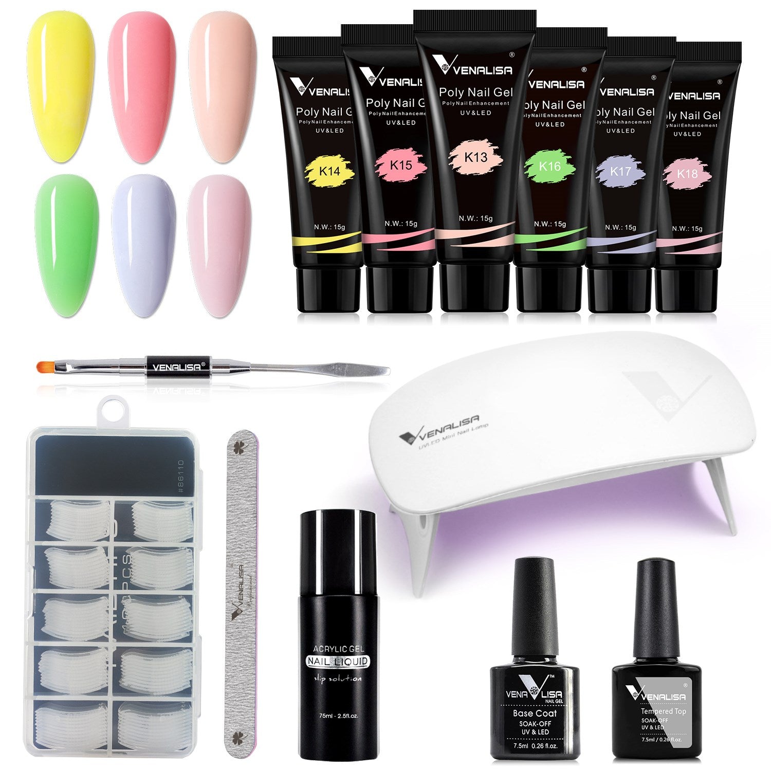 Macaron Poly Gel All-in-one Manicure Starter Kit - 1