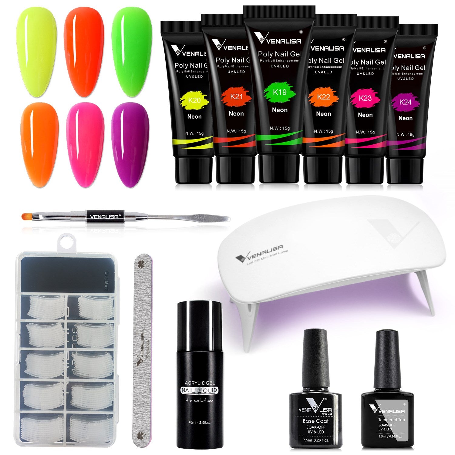 Neon Poly Gel All-in-one Manicure Starter Kit – Venalisa