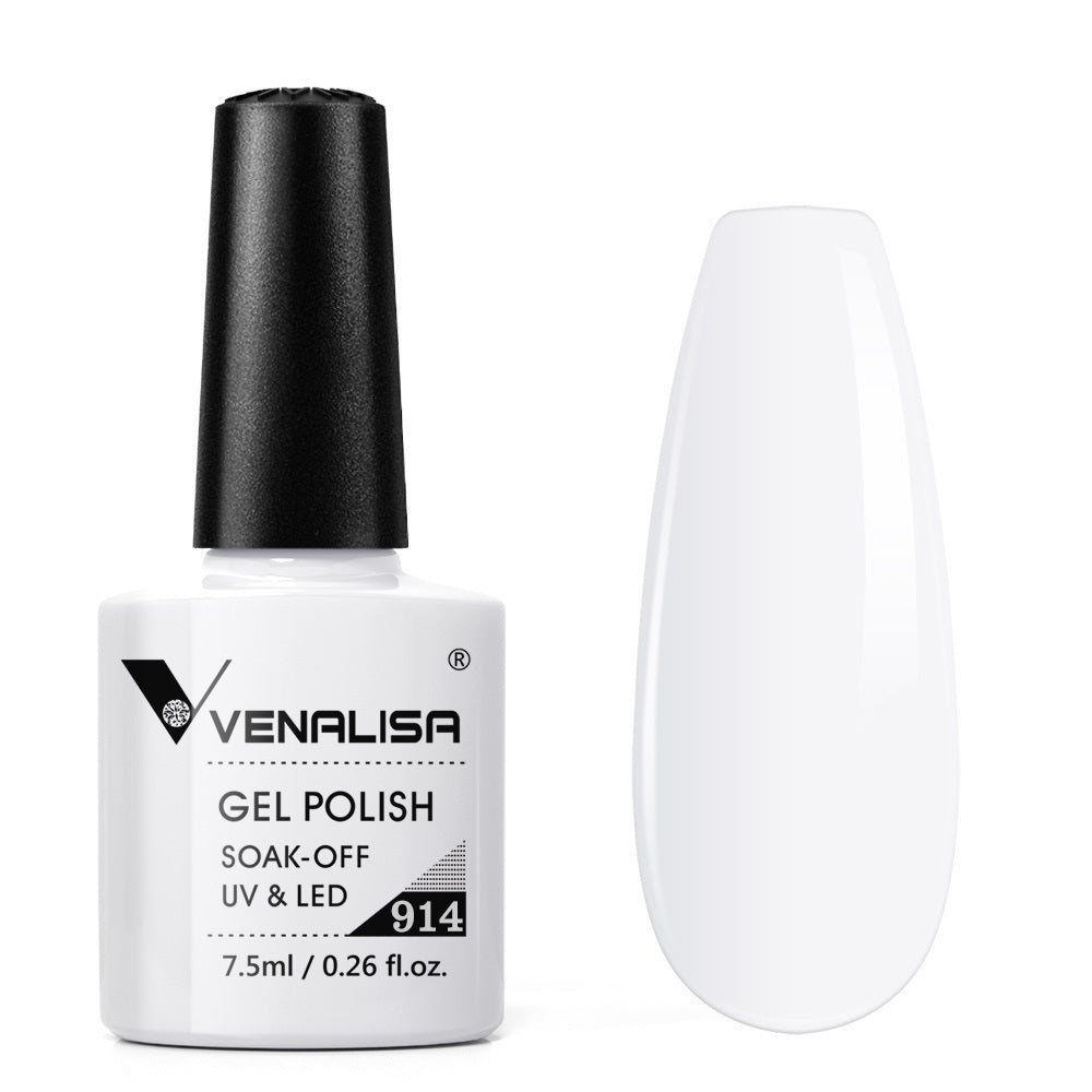 Pure white gel nail polish- Venalisa 7.5ml gel nail polish