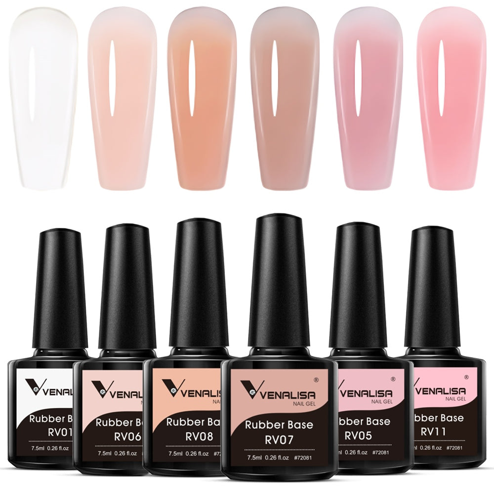 Rubber Base 6 Colors Gel Polish Set Venalisa