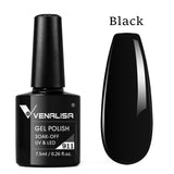 Venalisa gel polish color 911- black gel nail polish
