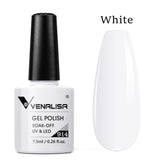 Venalisa gel polish color 914- white gel nail polish