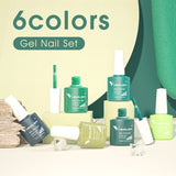 Green - 6 Colors Gel Polish Set